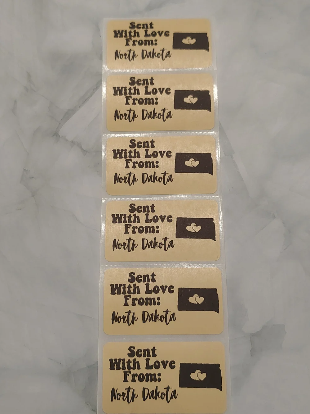 💙100 North Dakota- Shipping Labels Thermal Packaging Stickers 2.25